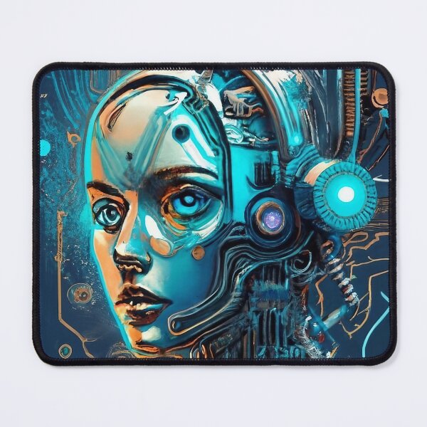 Item preview, A cyberpunk android illustration designed and sold by Aktio Design.