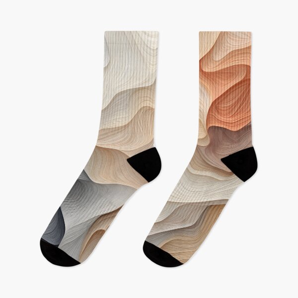 Item preview, Warm Neutral Tones Abstract Wave Art designed and sold by VectorPlace.