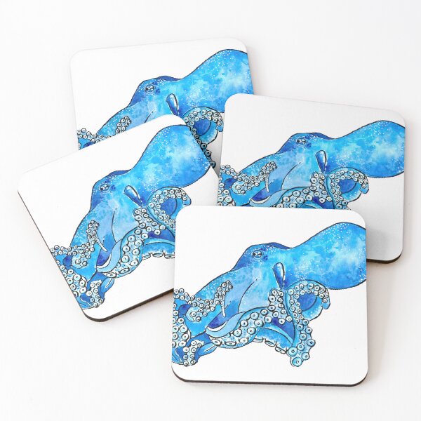 Item preview, Bright Blue Octopus designed and sold by LilPrintsShop.