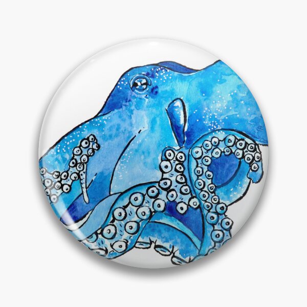 Item preview, Bright Blue Octopus designed and sold by LilPrintsShop.
