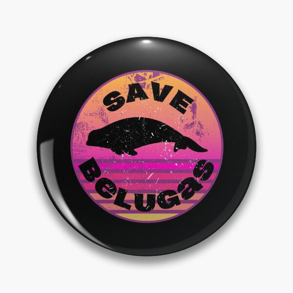 Item preview, Save Belugas Retro Illustration designed and sold by kuremureDesign.