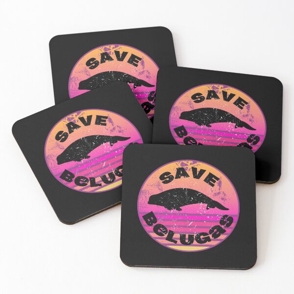 Item preview, Save Belugas Retro Illustration designed and sold by kuremureDesign.
