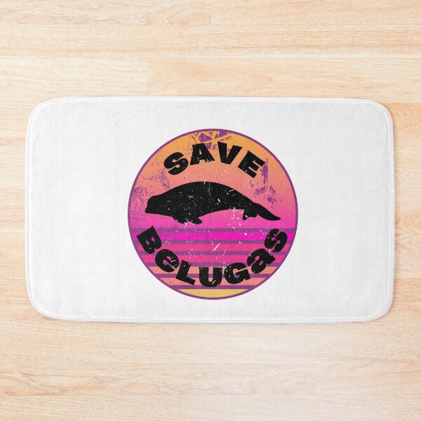 Item preview, Save Belugas Retro Illustration designed and sold by kuremureDesign.