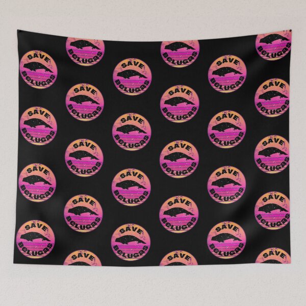 Item preview, Save Belugas Retro Illustration designed and sold by kuremureDesign.