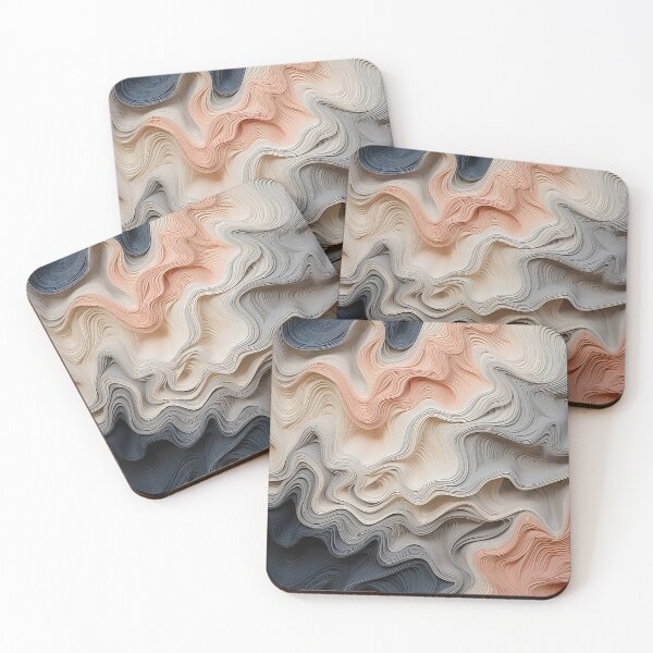 Item preview, Elegant Peach and Gray Wave Texture designed and sold by VectorPlace.