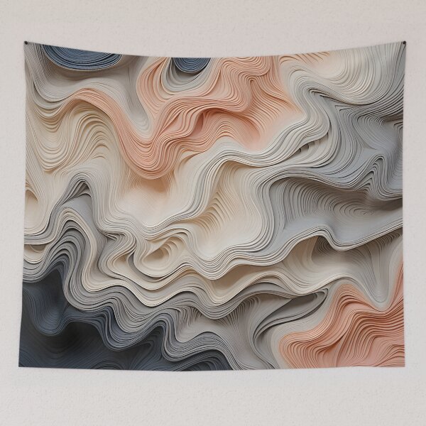 Item preview, Elegant Peach and Gray Wave Texture designed and sold by VectorPlace.