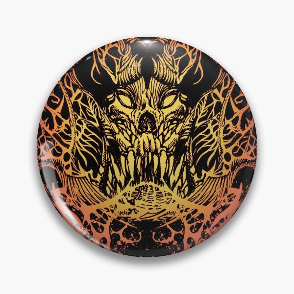 Item preview, SPIKY MONSTER SKULL YELLOW designed and sold by Damyanoman_Art.