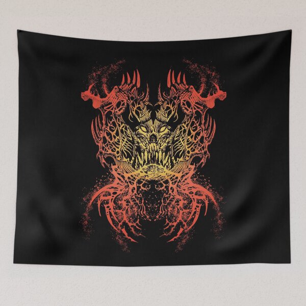 Item preview, SPIKY MONSTER SKULL YELLOW designed and sold by Damyanoman_Art.