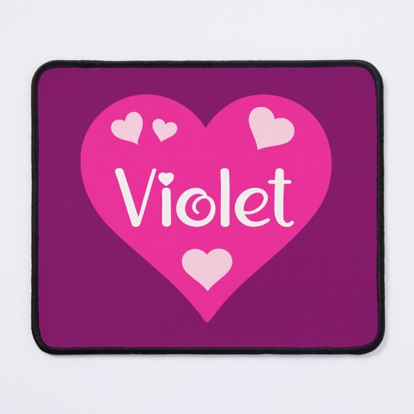 Item preview, Violet Name Pink Heart  designed and sold by Jeallan Designs.