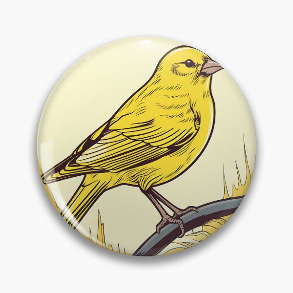 Item preview, yellow Canary  in a circular shape designed and sold by submoro.