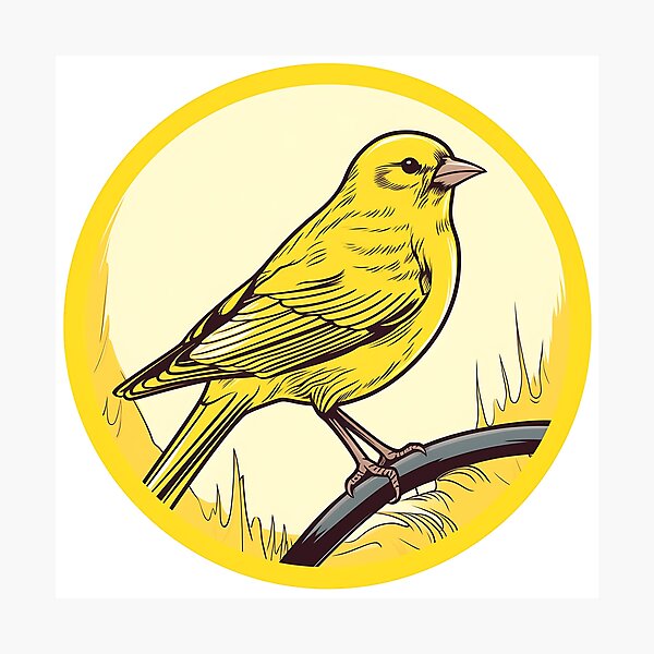 Item preview, yellow Canary  in a circular shape designed and sold by submoro.