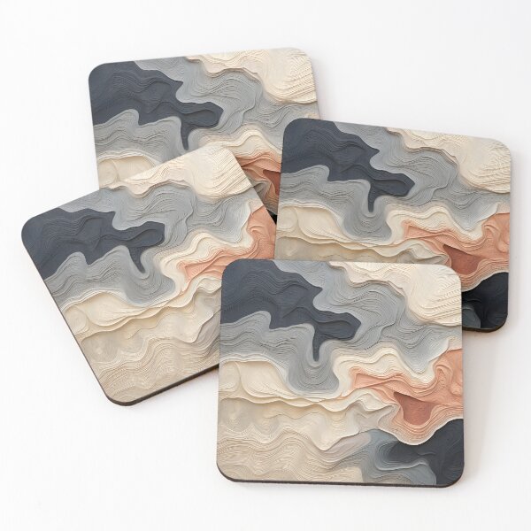 Item preview, Abstract Black, Beige, and Coral Wave Design designed and sold by VectorPlace.