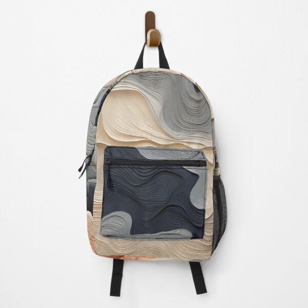 Item preview, Abstract Black, Beige, and Coral Wave Design designed and sold by VectorPlace.