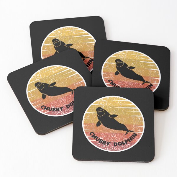 Item preview, Belugas Are Chubby Dolphins Retro Illustration designed and sold by kuremureDesign.
