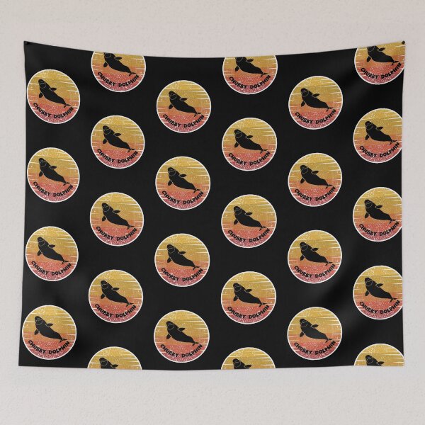 Item preview, Belugas Are Chubby Dolphins Retro Illustration designed and sold by kuremureDesign.