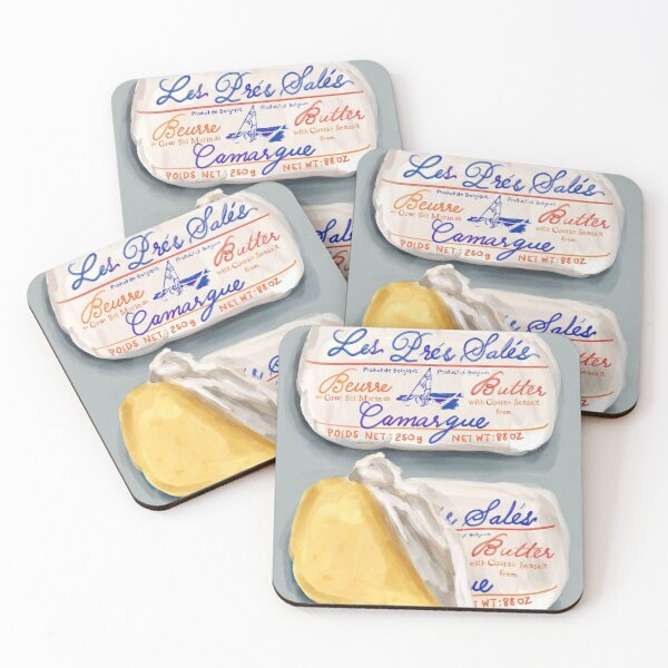 Item preview, butter, kitchen, french, cooking, food, breakfast, bread, baking, cute, gourmet, toast, bakery, pastry, france, watercolor designed and sold by peachcakecanvas.
