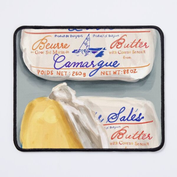 Item preview, butter, kitchen, french, cooking, food, breakfast, bread, baking, cute, gourmet, toast, bakery, pastry, france, watercolor designed and sold by peachcakecanvas.