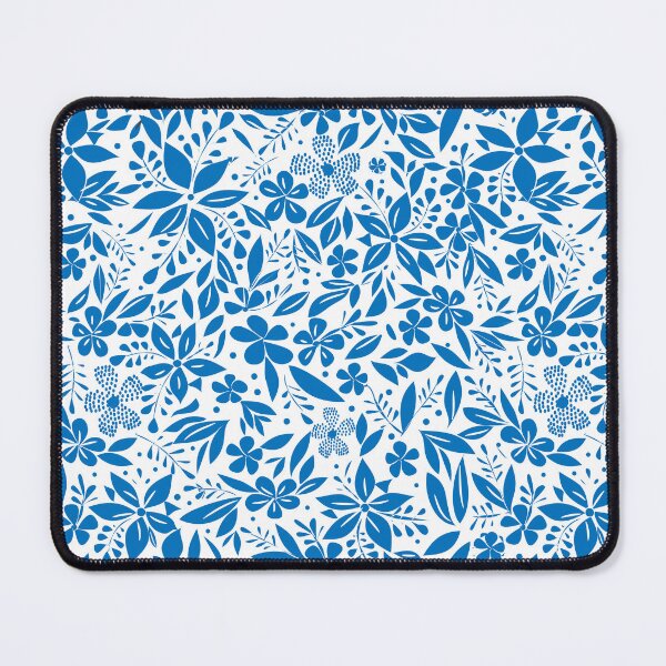 Item preview, Blue Floral pattern in maiolic style designed and sold by PerlaDesignArt.