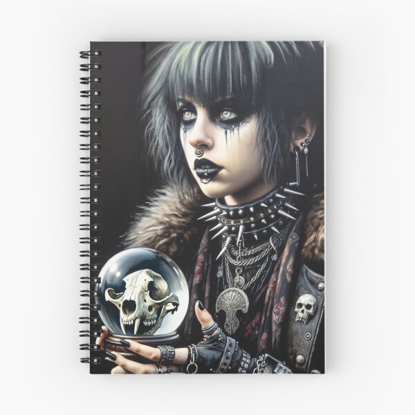 Item preview, Goth Girl with Crystal Ball Skull designed and sold by aetherAI.