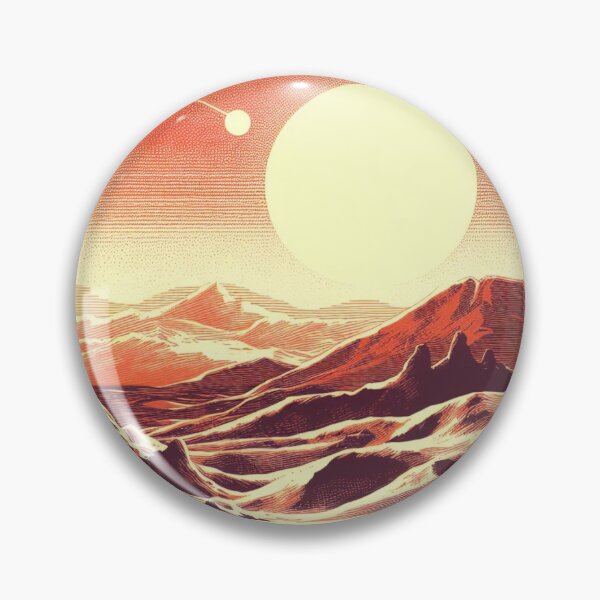 Item preview, SF Mars Landscape Woodcut 2 designed and sold by CrankyOldDude.