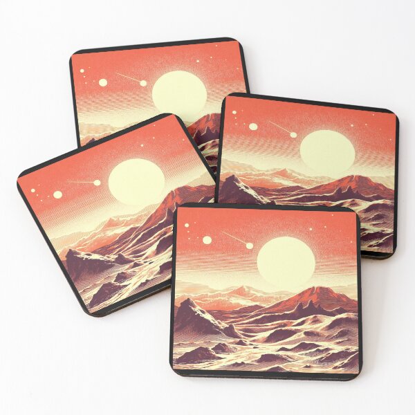 Item preview, SF Mars Landscape Woodcut 2 designed and sold by CrankyOldDude.