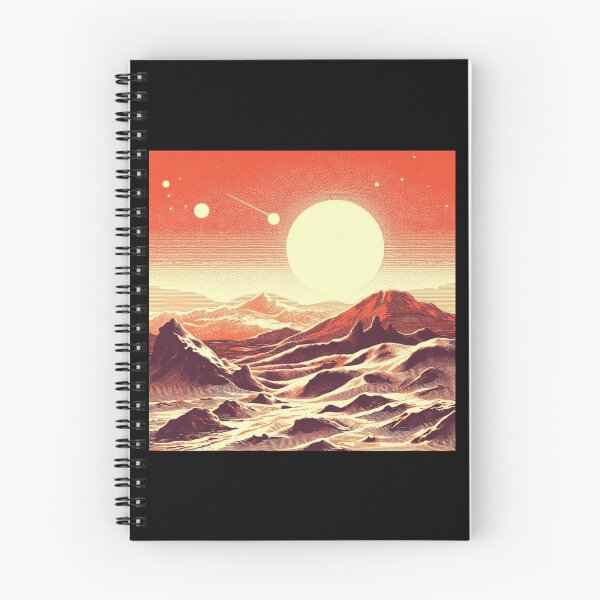 Item preview, SF Mars Landscape Woodcut 2 designed and sold by CrankyOldDude.