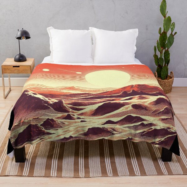 Item preview, SF Mars Landscape Woodcut 2 designed and sold by CrankyOldDude.