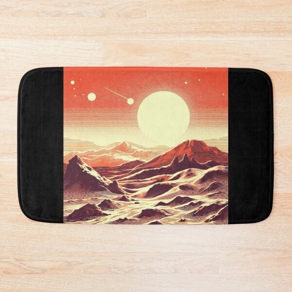 Item preview, SF Mars Landscape Woodcut 2 designed and sold by CrankyOldDude.