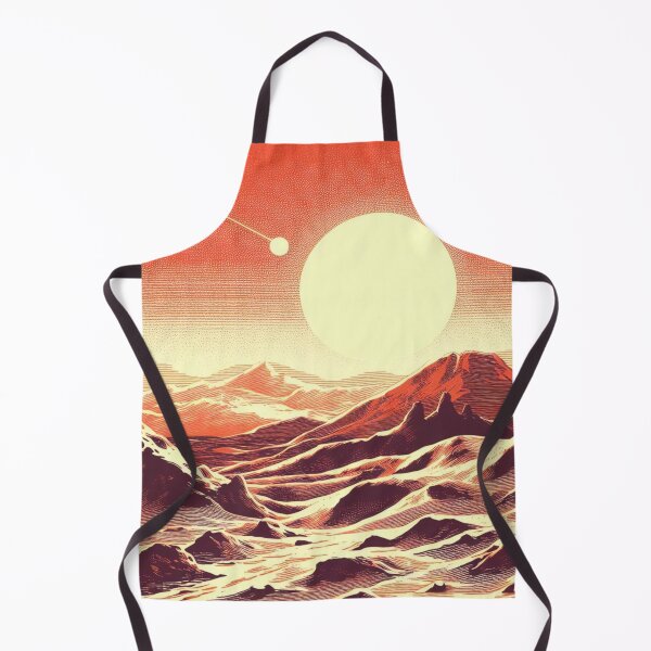 Item preview, SF Mars Landscape Woodcut 2 designed and sold by CrankyOldDude.