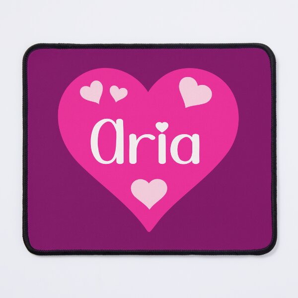 Item preview, Aria Name Pink Heart  designed and sold by Jeallan Designs.