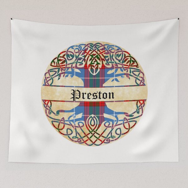 Item preview, Preston Tree of Life Clan Scottish Surname tartan designed and sold by BagTown Clans.