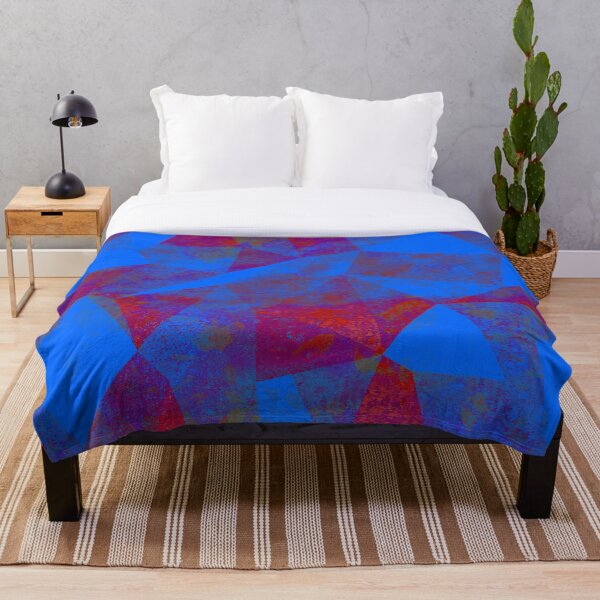 Artikelvorschau, Geometric Purple Blue Grunge Pattern entworfen und verkauft von PritchBlack.