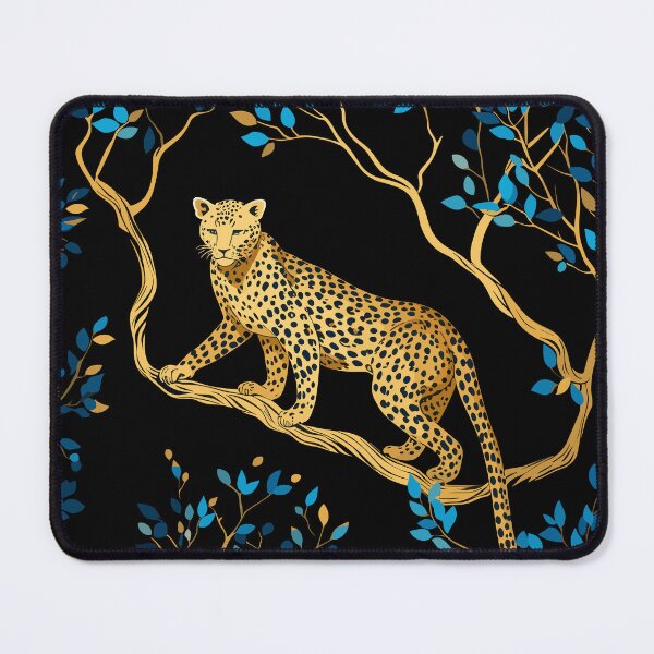 Item preview, Wild leopard and blue tree designed and sold by GirlGlowGraphic.
