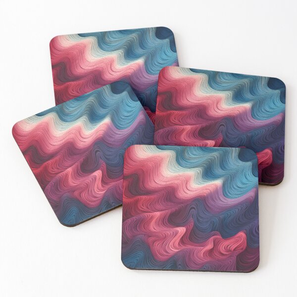 Item preview, Vibrant Pink and Blue Abstract Wave Art designed and sold by VectorPlace.