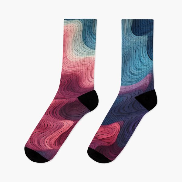 Item preview, Vibrant Pink and Blue Abstract Wave Art designed and sold by VectorPlace.