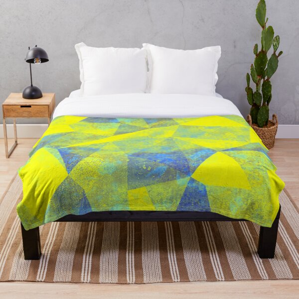 Item preview, Geometric Yellow Green Blue Grunge Pattern designed and sold by PritchBlack.