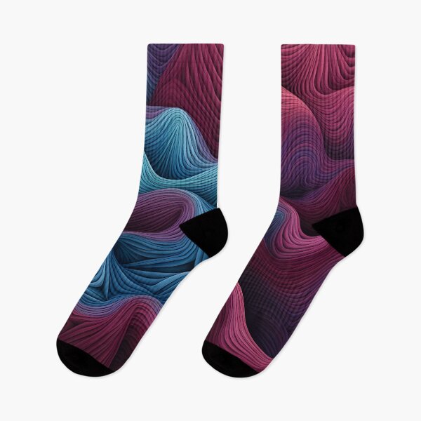 Aperçu de l'œuvre Riches motifs texturés de vagues bleues et magenta créée et vendue par VectorPlace.