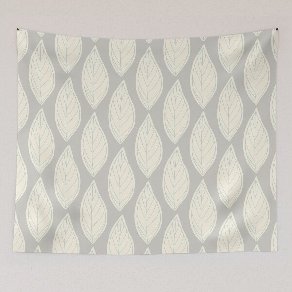 Item preview, Line art Leaf in grey and off white designed and sold by BrankaPD.