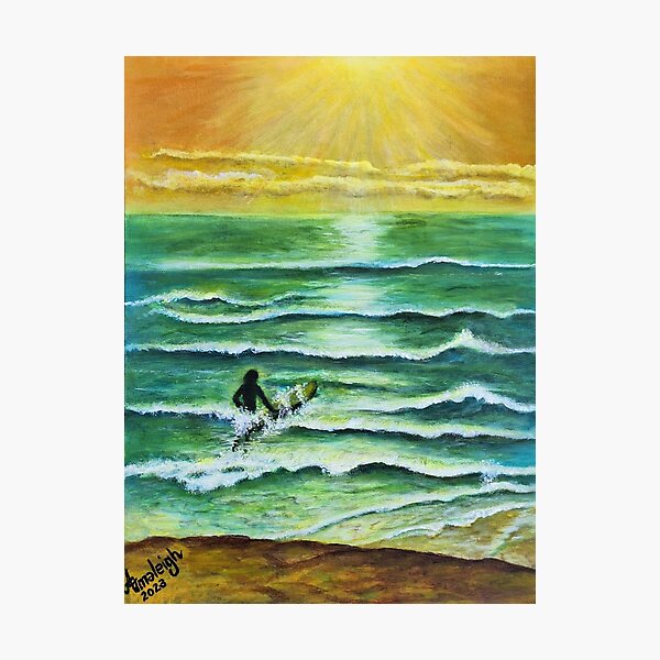Sunrise Surfer Photographic Print