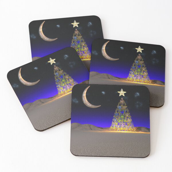 Item preview, Kerstboom en maan in de woestijn designed and sold by Rob de Jong.