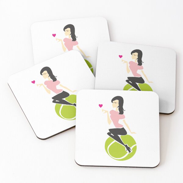 Item preview, tennis lover girl on tennis ball designed and sold by FlamingProjekt.