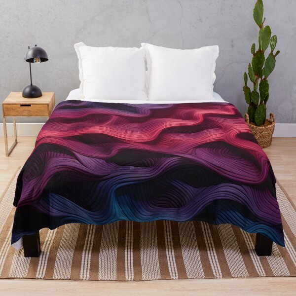 Aperçu de l'œuvre Texture ondulée violette et bleue vibrante créée et vendue par VectorPlace.