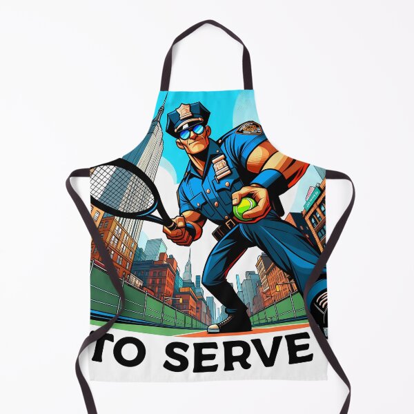 Item preview, Oficial de policía con raqueta de tenis - Para servir designed and sold by 4TeeToo.