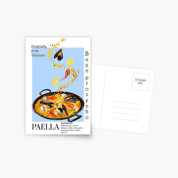 Item preview, paella, valencia, food, spain, spanish, rice, red, yellow, flag, love, real, madrid, barcelona, seville, valenciana designed and sold by peachcakecanvas.