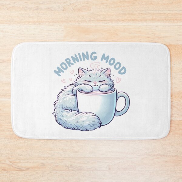 Item preview, Morning Mood, a cat lovers morning dilemma designed and sold by RuyaFab.