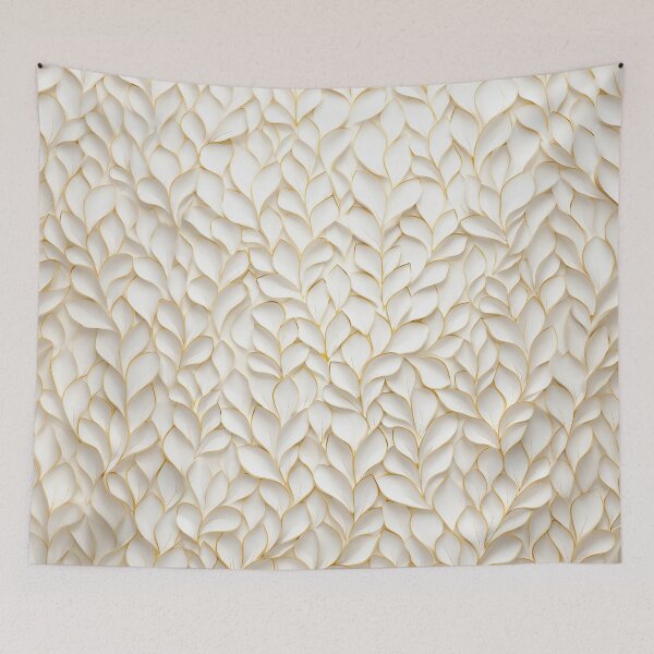 Item preview, Elegant Gold Leaf Pattern, In The Style Of Light White And Gold designed and sold by Vic Torys ☆.