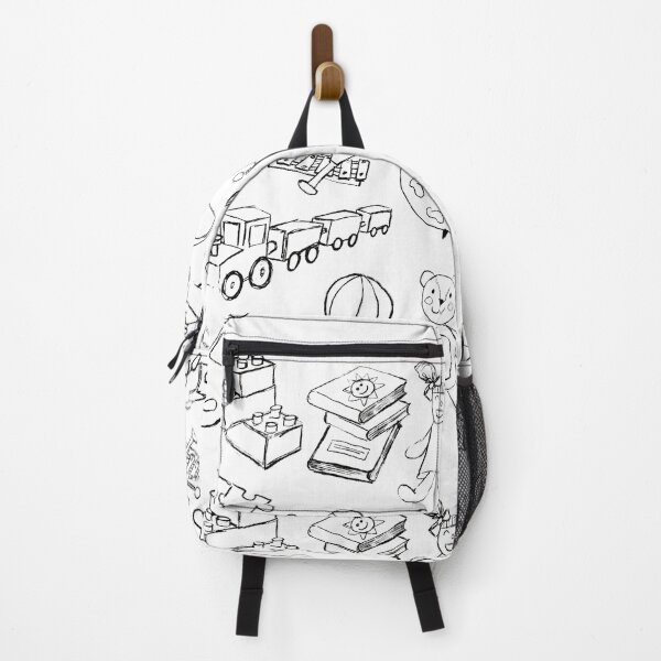 Item preview, black white icons of children's activities and toys designed and sold by colorfulglee.