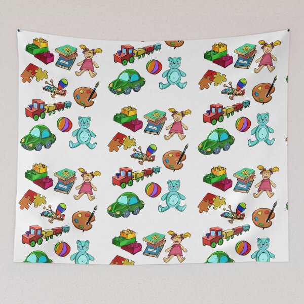 Item preview, colorful icons of children's activities and toys designed and sold by colorfulglee.