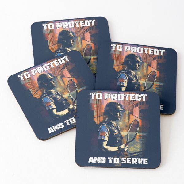 Item preview, Police Tennis - To Protect And To Serve designed and sold by 4TeeToo.