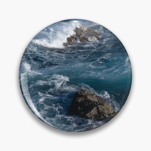 Item preview, Las olas del mar azul profundo bailan alrededor de las rocas. designed and sold by tiny-prism.